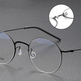Denmark Titanium No Screw Korea Glasses Frames Optical Ultra-light Business Round Prescription Diopter 5504 Eyeglasses Men