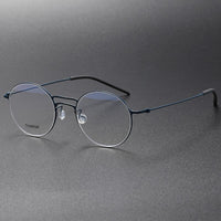 Men Glasses Frame 5518 Denmark Titanium No Screw Korea Optical Ultra-light Business Round Prescription Diopter For Reading