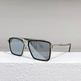 Men's Alloy Square Sunglasses Large Sunglasses UV Protection Black Sunglasses Brand Designer Z1585U