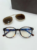 Luxury Fashion Male Female Sunglasses Clip On Sunglasses Tom For Round Glasses With Clip Men's Sunglasses FT5865 Acetate Shades