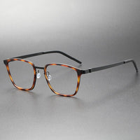 Eyeglasses Denmark Linde 9749 Titanium No Screw Korea Glasses Frames Optical Ultra-light Square Eyeglass Frames