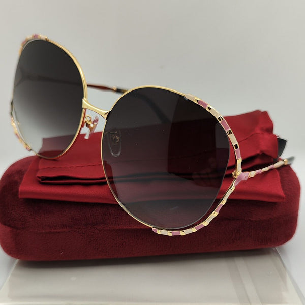 Aesthetic LIGHTER Big Frame Round Sunglasses For Women Retro Pink Fashion Girl Gafas Brand Designer Shades For Sun Glasses UV400