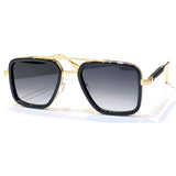 Pilot Style Sunglasses Women's Square Eyeglasses Oversized Frame Gradient Sunscreen Sun Glasses Retro Luxury Metal Frame Glasses