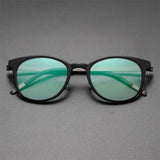 Round Denmark Linde 1818 Titanium No Screw Korea Glasses Frames Optical Ultra-light Business Rtro Optical Lenses Frames Man