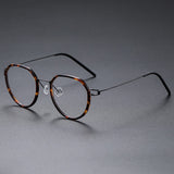 Gillian Denmark Titanium No Screw Korea Glasses Frames Optical Ultra-light Business Round Prescription Diopter Eyeglasses Men