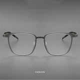Eyeglasses Square Denmark Linde 9717 Titanium No Screw Korea Glasses Frames Optical Ultra-light Business Men's Reading Glasses
