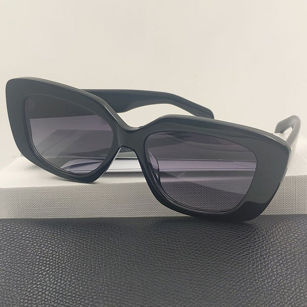 Hot Products Black Acetate Rectangle Women Sunglasses For Brand Designer Summer Steampunk Fashion Square For Sun Glasses UV400