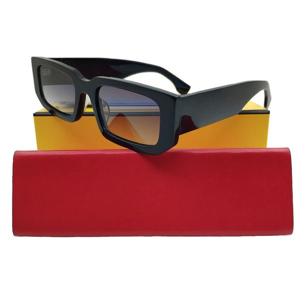 2023 Trendy Pink Glasses Rectangle Acetate Sunglasses For Women Men New Irregular Vintage Retro Black Brand Designer Woman UV400