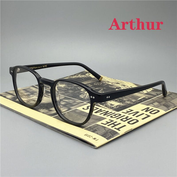 Optical Eyeglasses Frame Men Women Johnny Depp Arthur Vintage Glasses Computer Acetate Spectacle Frame For Male Clear Lens