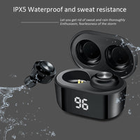 E-electronic A6 TWS 5.0 Bluetooth Earphone Noise Cancelling Headset With Mic Handsfree Earbuds For Xiaomi Redmi Airdots Wireless Earbud Control Headphones LED Display Sports Waterproof Headset