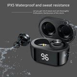 E-electronic A6 TWS 5.0 Bluetooth Earphone Noise Cancelling Headset With Mic Handsfree Earbuds For Xiaomi Redmi Airdots Wireless Earbud Control Headphones LED Display Sports Waterproof Headset