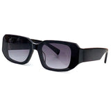 Rectangular Sunglasses Female Retro Luxury Design Street Beach Travel Sunscreen Glasses Eyeglasses Case