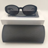 Oval Black 2022 Steampunk Fashion Acetate Sunglasses For Women Girl Men Brand Designer Weird Summer Shades For Sun Glasses UV400