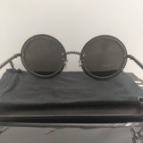 Sale Small Round Gold Chain Sunglasses For Women Brand Designer Fashion Gold Metal Girl Ladies For Rimless Sun Glasses UV400
