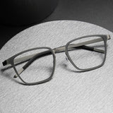 Eyeglasses Denmark Linde 9749 Titanium No Screw Korea Glasses Frames Optical Ultra-light Square Eyeglass Frames