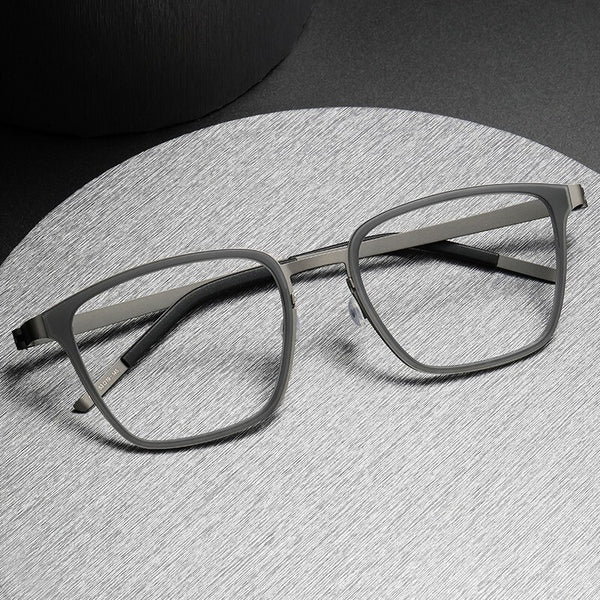 Eyeglasses Denmark Linde 9749 Titanium No Screw Korea Glasses Frames Optical Ultra-light Square Eyeglass Frames