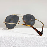 British Style Oval Pilot Luxury Men Sunglasses Gentlemen Classical Top Quality Pure Titanium Eyeglasses Original Glasses