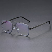 Optical Lenses Denmark Linde 9911 Titanium No Screw Korea Glasses Frames Optical Ultra-light Business Square Reading Glasses Men