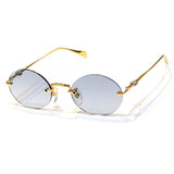 Retro Sunglasses Women Brand Designer Fashion Rimless Gradient Sun Glasses Shades Lens Ladies Frameless Eyeglasses