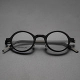 Glasses Men Denmark Linde 1810 Titanium No Screw Glasses Frames Optical Ultra-light Business Round Prescription Eyeglasses Men