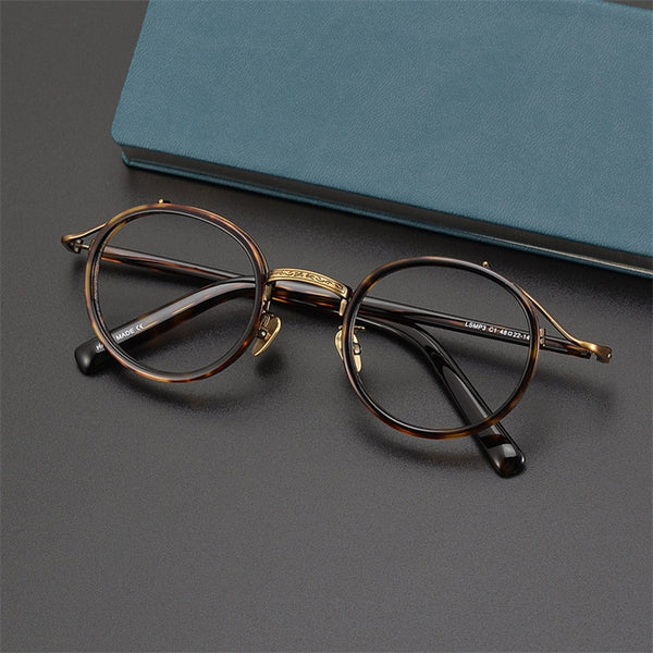 LSMP3 Round eyeglass frame Men Women Frame Glasses  myopia  prescription oval eyeglass frame for men and women's art