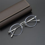 JZ8059 Titanium Alloy Retro Large Frame  Men Women Frame Glasses For Men and Women  myopia  prescription Round eyeglass frame