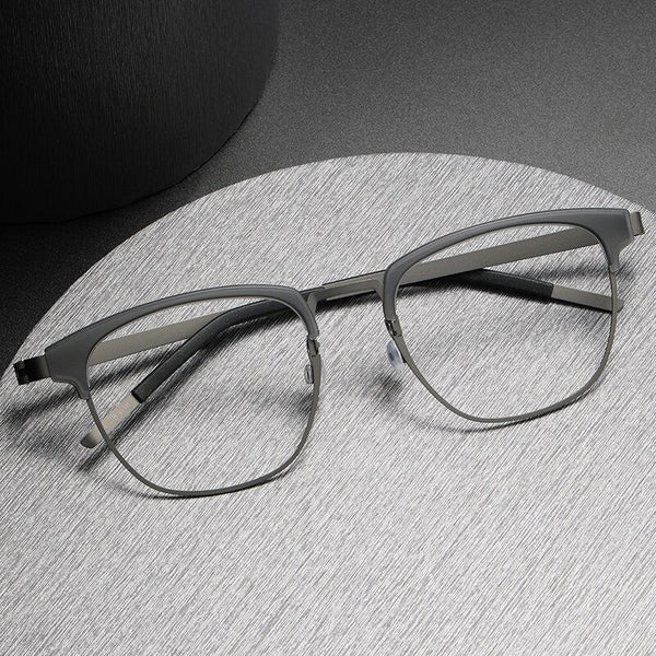 Frame Glasses Denmark Titanium Linde 9849 No Screw Korea Square Glasses Frames Optical Ultra-light Business Frame