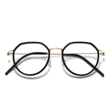 Gillian Denmark Titanium No Screw Korea Glasses Frames Optical Ultra-light Business Round Prescription Diopter Eyeglasses Men
