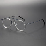 Reading Glasses For Men 5507A Denmark Titanium No Screw Glasses Frames Optical Ultra-light Business Round  Prescription Glass