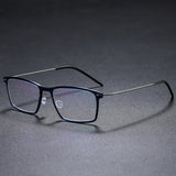 High Quality 6544 Denmark Titanium No Screw Glasses Frames Optical Ultra-light Business Square Glasses Frames To Put Crystals
