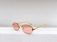 2023 Fashion women's sunglasses Oval sunglasses Titanium alloy brand designer UV400