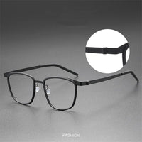 Eyeglasses Square Denmark Linde 9717 Titanium No Screw Korea Glasses Frames Optical Ultra-light Business Men's Reading Glasses