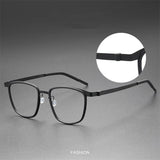 Eyeglasses Square Denmark Linde 9717 Titanium No Screw Korea Glasses Frames Optical Ultra-light Business Men's Reading Glasses