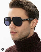 Tom Man fordd- tf FT0779 Sunglasses for men women 2021 futuristic pilot sun glasses leopard Black vintage