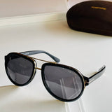 Tom Man fordd- tf FT0779 Sunglasses for men women 2021 futuristic pilot sun glasses leopard Black vintage