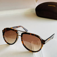 Tom Man fordd- tf FT0779 Sunglasses for men women 2021 futuristic pilot sun glasses leopard Black vintage
