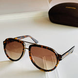 Tom Man fordd- tf FT0779 Sunglasses for men women 2021 futuristic pilot sun glasses leopard Black vintage