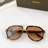 Tom Man fordd- tf FT0779 Sunglasses for men women 2021 futuristic pilot sun glasses leopard Black vintage