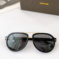 Tom Man fordd- tf FT0779 Sunglasses for men women 2021 futuristic pilot sun glasses leopard Black vintage