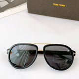 Tom Man fordd- tf FT0779 Sunglasses for men women 2021 futuristic pilot sun glasses leopard Black vintage