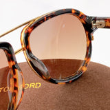 Tom Man fordd- tf FT0779 Sunglasses for men women 2021 futuristic pilot sun glasses leopard Black vintage