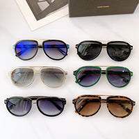 Tom Man fordd- tf FT0779 Sunglasses for men women 2021 futuristic pilot sun glasses leopard Black vintage