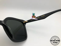 【COD/Ready Stock】S quality Gentle GM FLATBA  HER 01 black Acetate sunglasses Son Ye Jin style Oversized with Complete White Package Box Cloth Card New Style Women's Korean Version Sunglasses Ins Fashion UV400 Protection