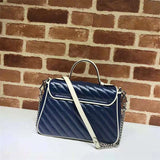 High-end Brand GG Marmont Series Women Bag Real Cowhide Messenger Bag Heart-shaped Suture Package  Shoulder Bag Free Delivery