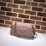 Luxury Designer GG Marmont Women Handbag Female Messenger Heart-shaped Suture Bag Real Leather Chains Shoulder Crossbody Bags
