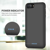 Battery Case for iPhone 8Plus/7Plus/6Plus/6s Plus【8500mAh】 Portable Rechargeable External Battery Pack for iPhone 6s Plus/ 6Plus Charger Case for iPhone 8Plus/ 7Plus Protective Charging Case -Black
