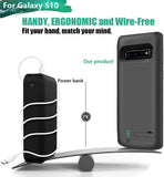 RUNSY Battery Case Compatible with Samsung Galaxy S10, 6000mAh Rechargeable Extended Battery Charging Case, External Battery Charger Case, Adds 1.5X Extra Juice (6.1 inch for Galaxy S10)