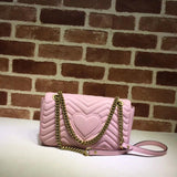Luxury Designer GG Marmont Women Handbag Female Messenger Heart-shaped Suture Bag Real Leather Chains Shoulder Crossbody Bags
