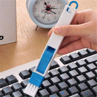2 in 1 Multifunctional Window Groove Keyboard Nook Dust Shovel Computer Window Crevice Cleaning Brush Window Track Cleaning Tool