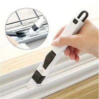 2 in 1 Multifunctional Window Groove Keyboard Nook Dust Shovel Computer Window Crevice Cleaning Brush Window Track Cleaning Tool